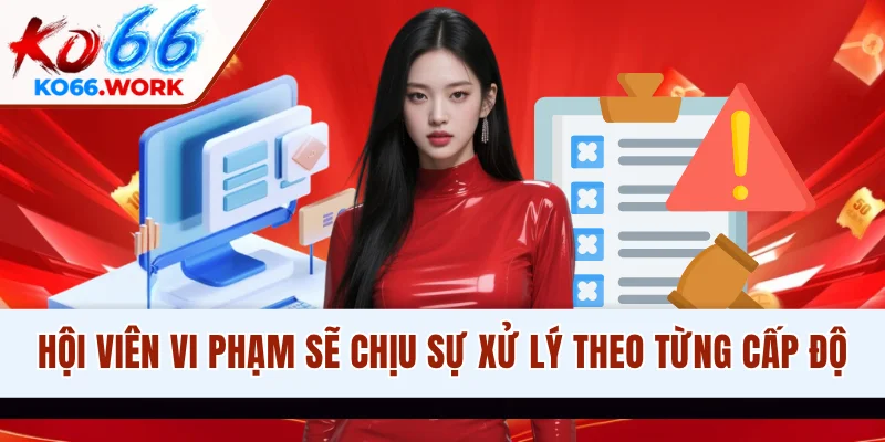 Hội viên vi phạm sẽ chịu sự xử lý theo từng cấp độ